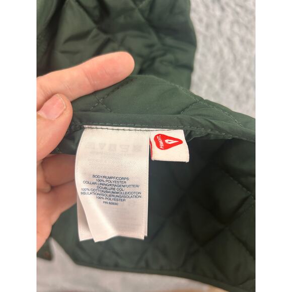 Lands’ End Green Quilted Jacket Women’s M Primaloft Lined Barn Coat - Picture 10 of 10